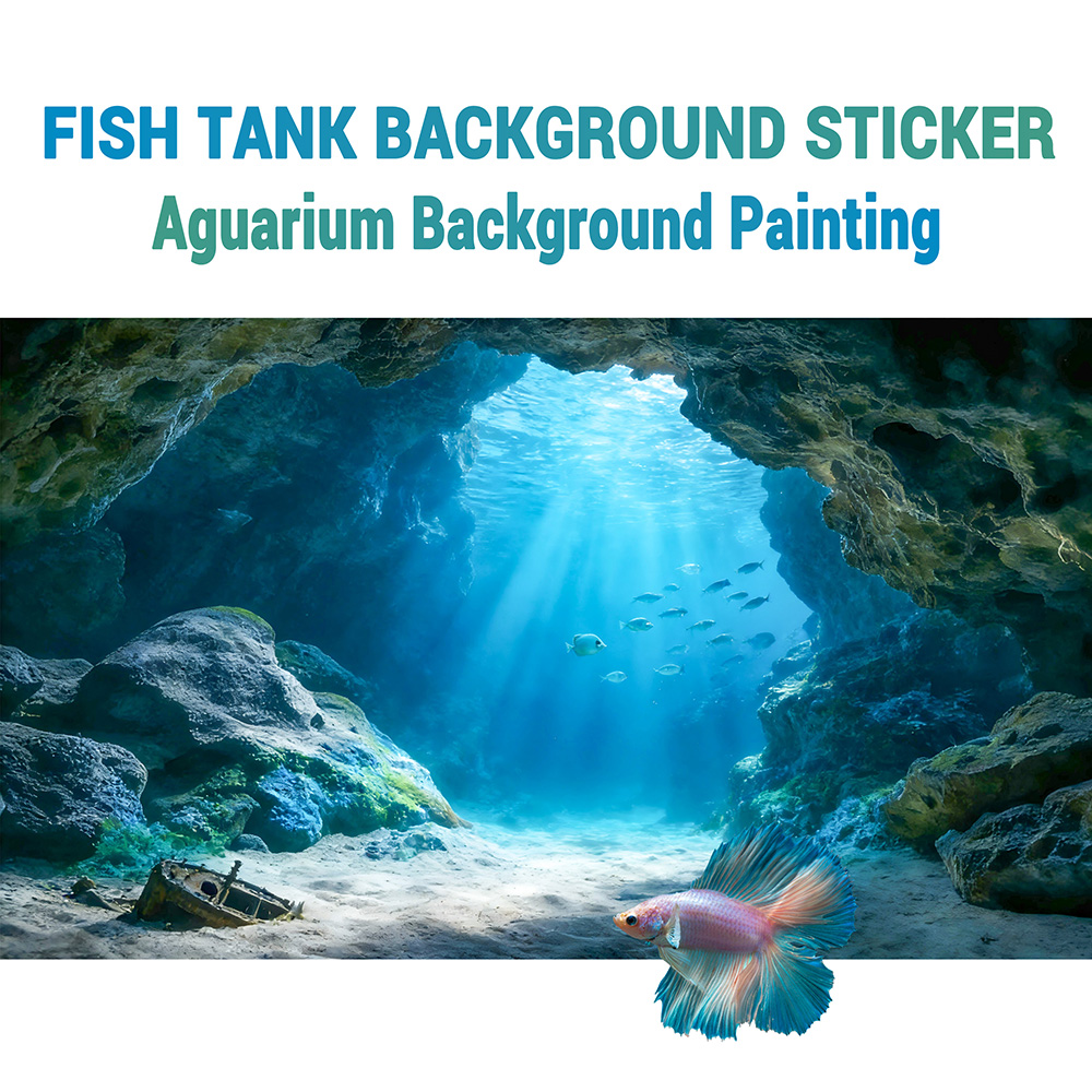 Marine Aquarium Glue - Deep Sea Blue Hole, Lukisan Latar