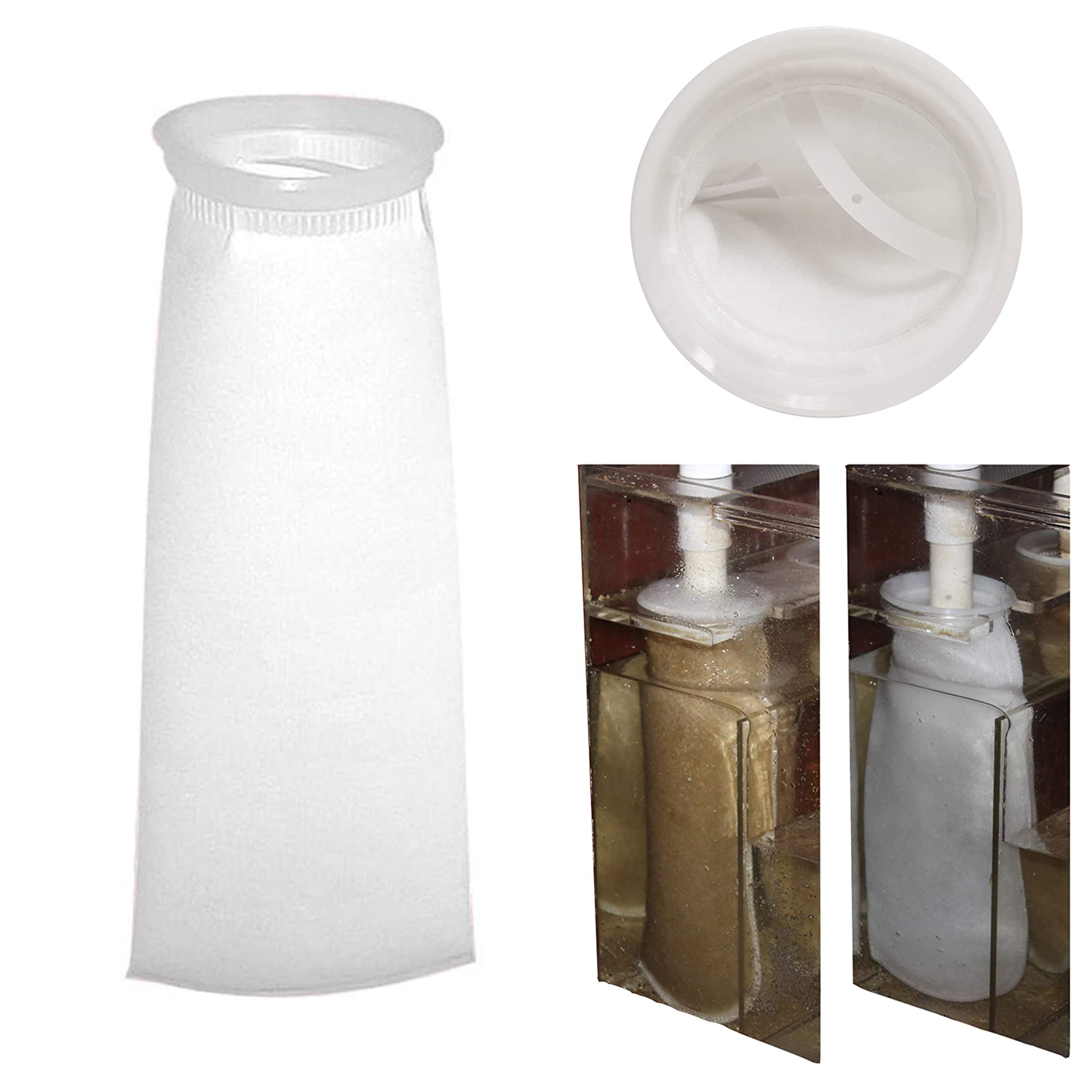 Marine Aquarium Filter Media - Tas penyaring akuarium kaus kaki tangki