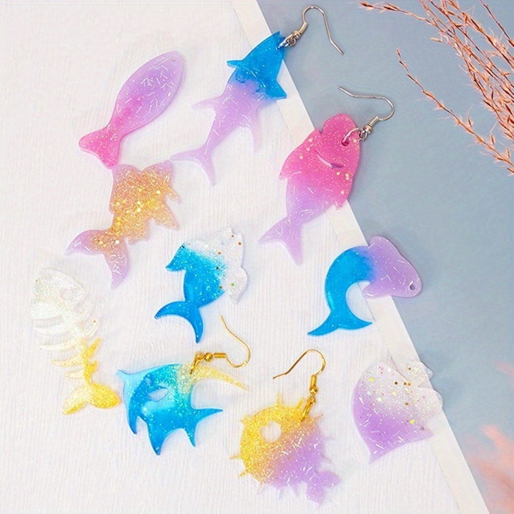 Set Cetakan Anting dan Liontin - Aquarium Marine Fish ulasan dan harga