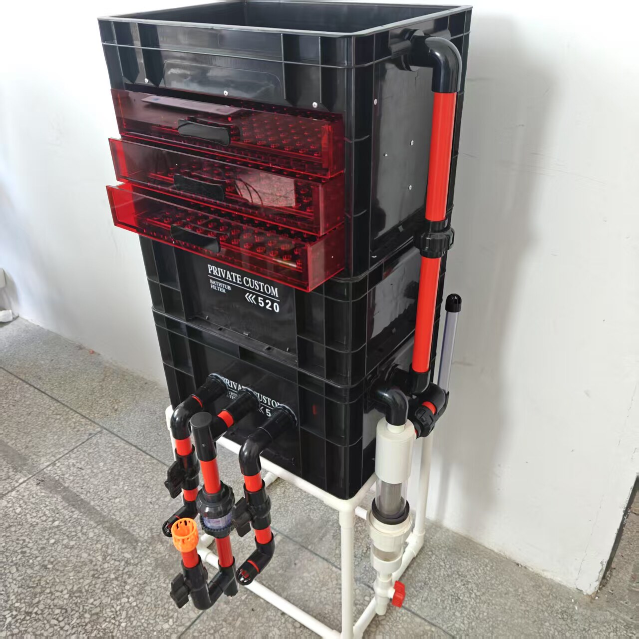 Kotak penggantian air akuarium - Marine Aquarium Overflow ulasan dan harga
