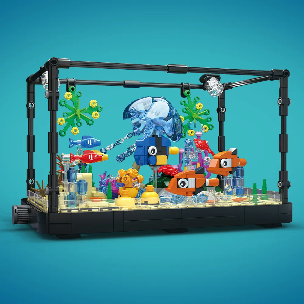 Set Blok Bangunan Akuarium den - Aquarium Marine Fish ulasan dan harga