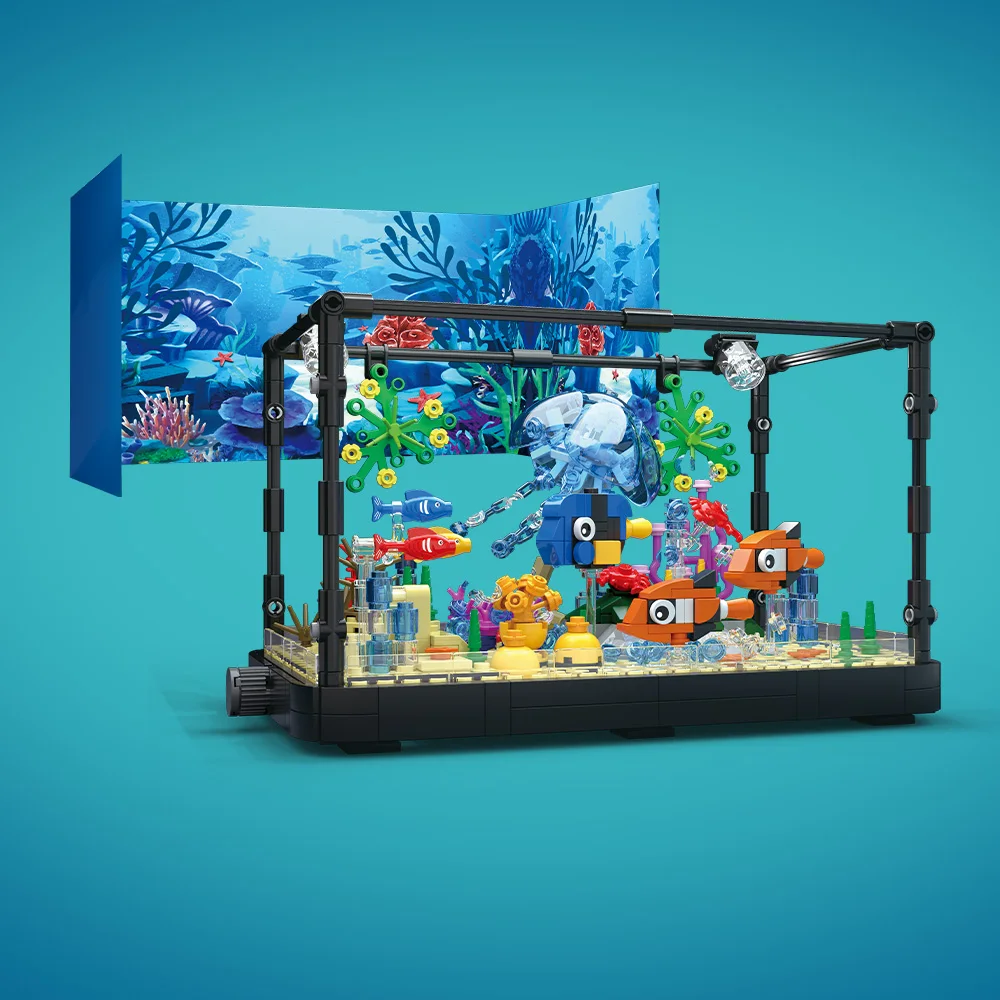 Set Blok Bangunan Akuarium den - Aquarium Marine Fish ulasan dan harga