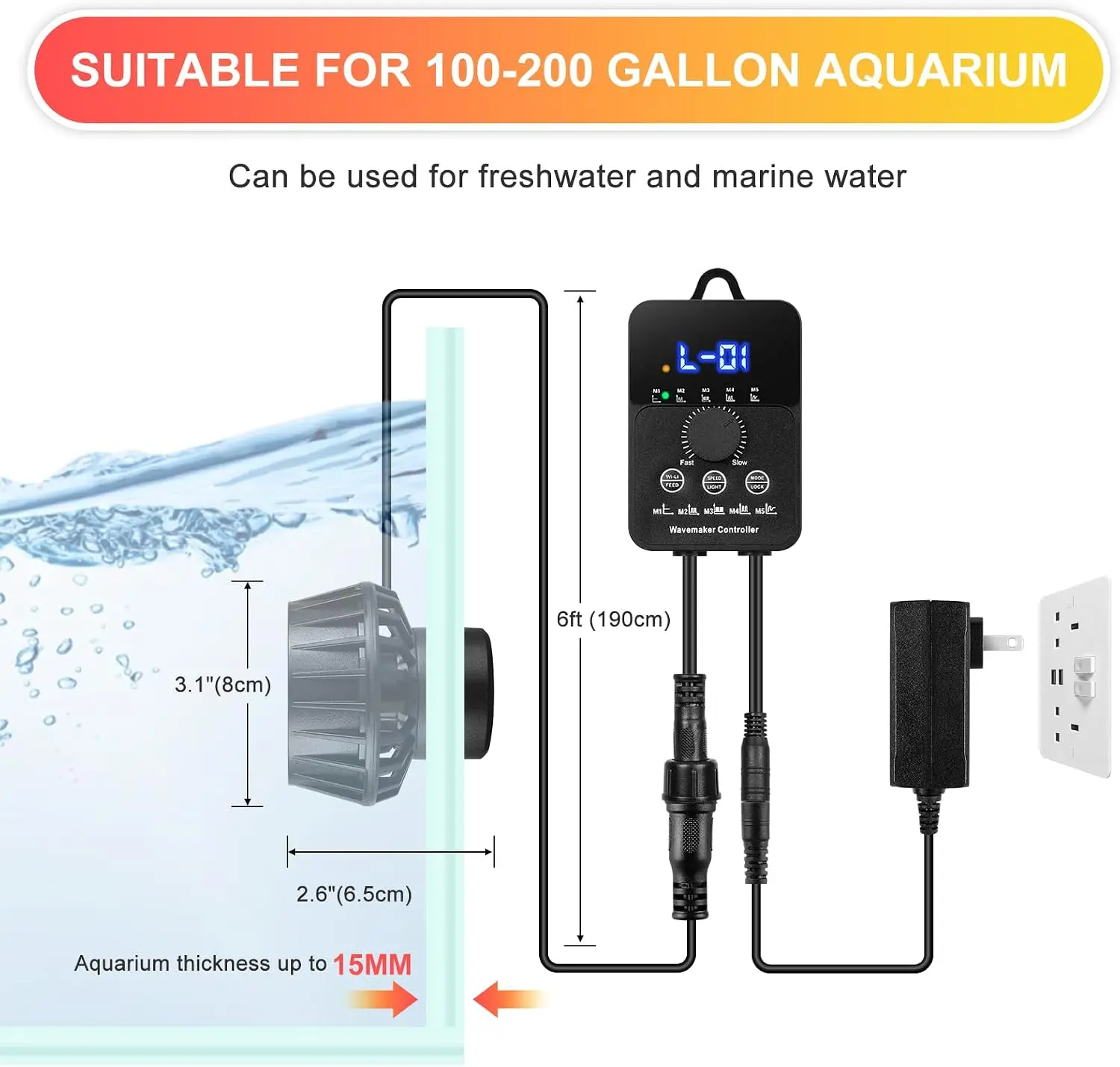 Penghasil Gelombang Akuarium 3 - Powerhead Wave Maker ulasan dan harga