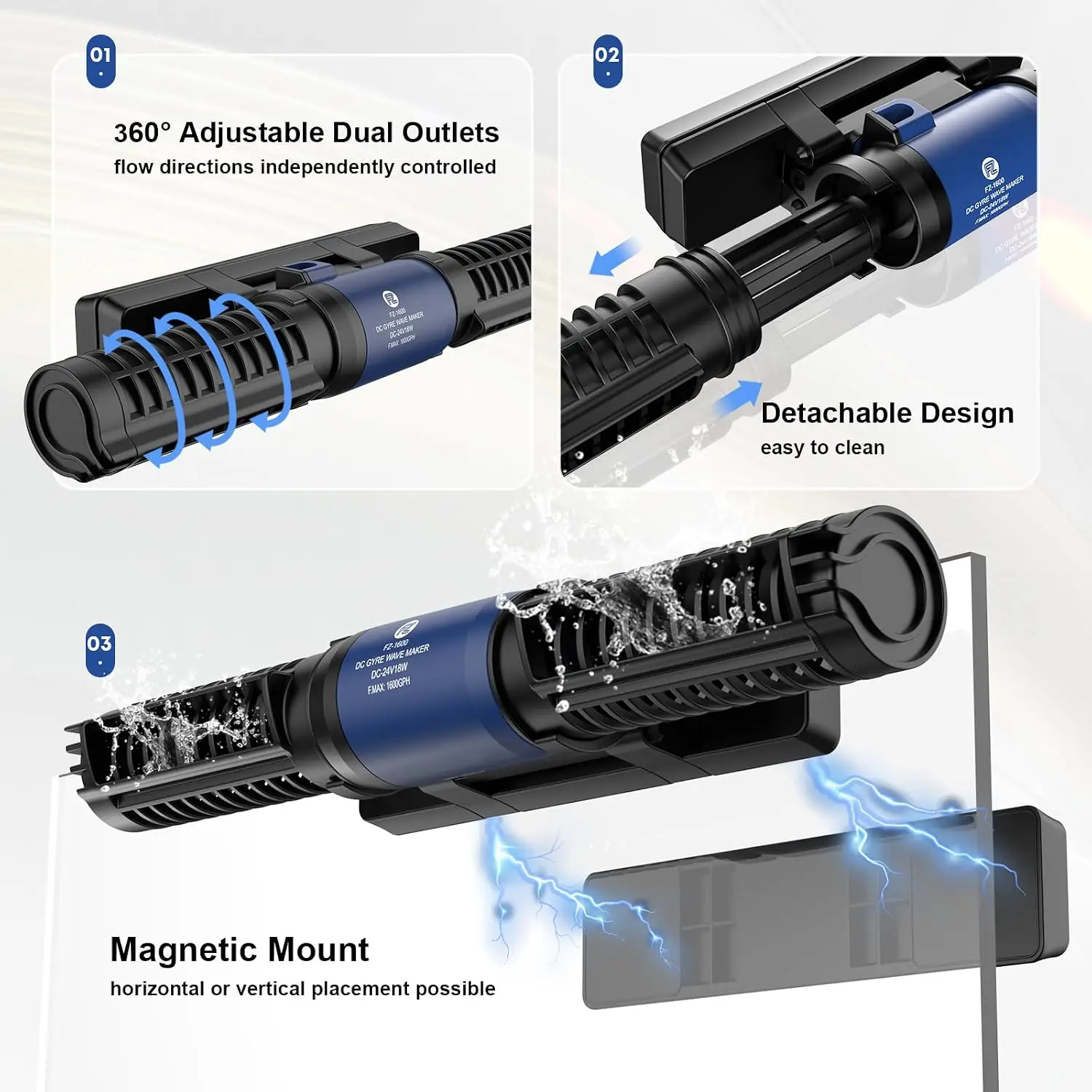 Penghasil Gelombang Akuarium,  - Powerhead Wave Maker ulasan dan harga