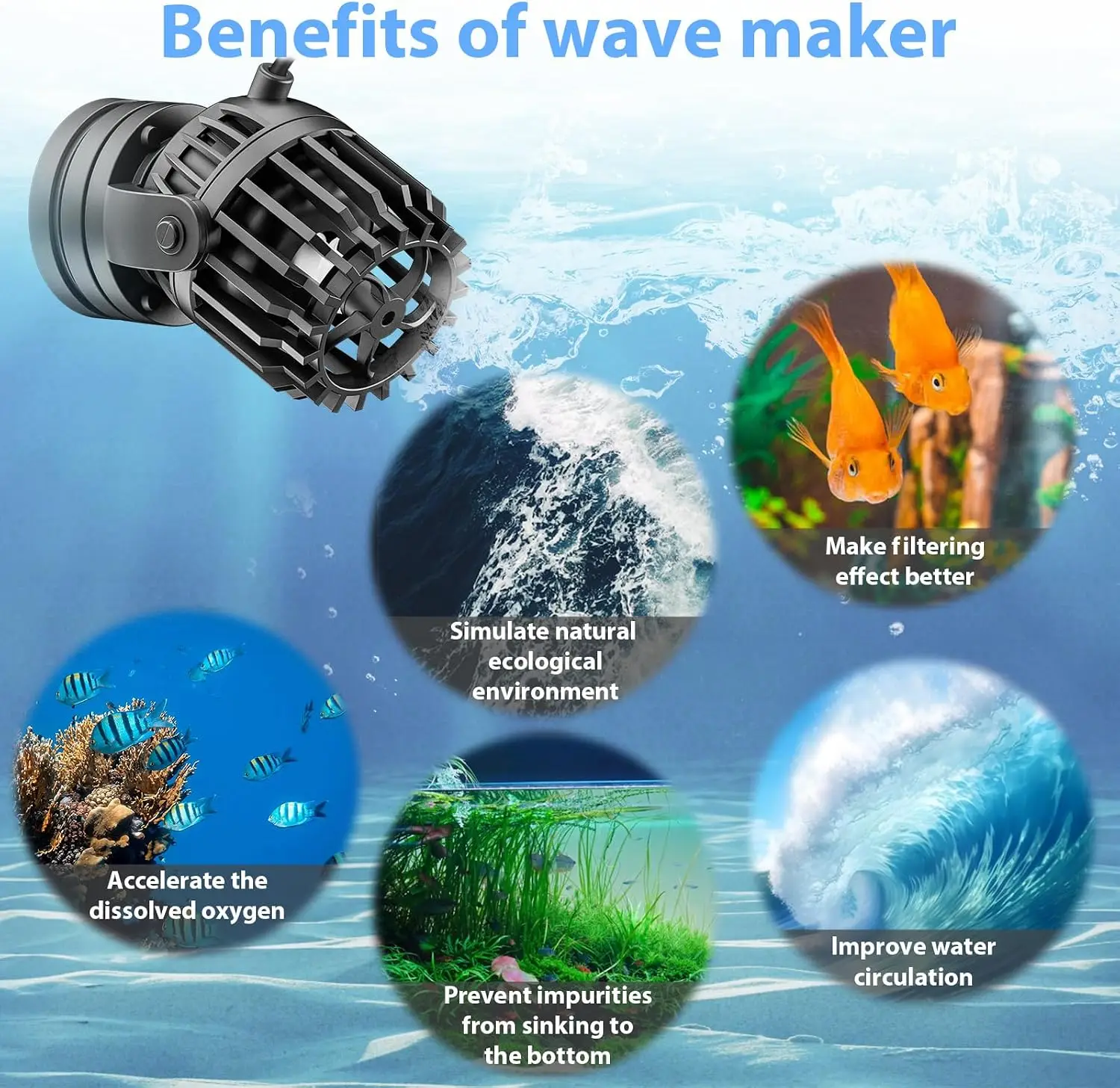 Penghasil Gelombang Akuarium y - Powerhead Wave Maker ulasan dan harga