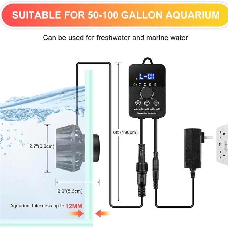 ABRU-Wave Maker Dengan Pengont - Powerhead Wave Maker ulasan dan harga